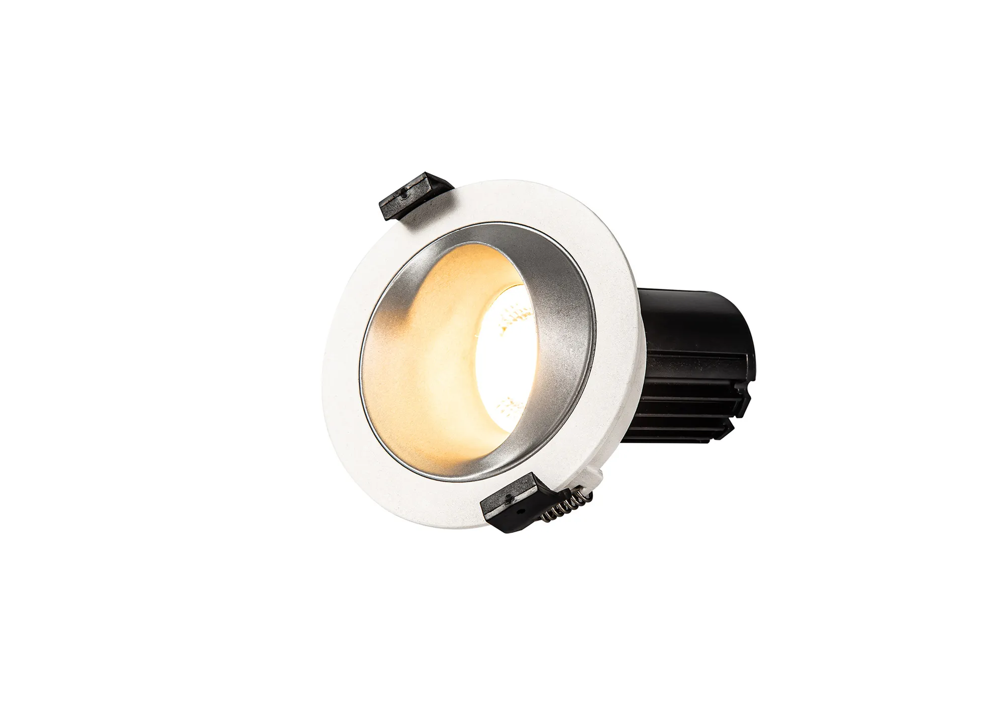 DM201150  Bonia 10 Tridonic powered 10W 2700K 750lm 12° CRI>90 LED Engine White/Silver Fixed Recessed Spotlight, IP20